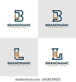 Elegant Letter BL and LB Monogram Logo, suitable for business with BL or LB initials