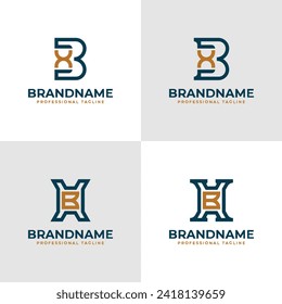 Elegant Letter BX and XB Monogram Logo, suitable for business with BX or XB initials