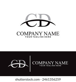 Elegant letter C D initial accounting logo design concept, accounting business logo design template