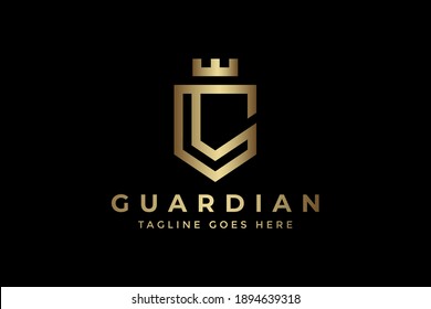 elegant letter c king guardian logo