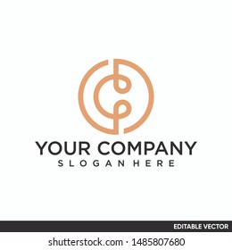 elegant letter C logo luxury and classy