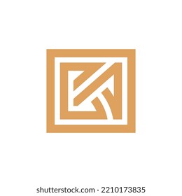 Elegant letter CA logo design vector, geometric monogram logo