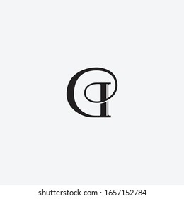 Elegant letter CI or IC logo design template