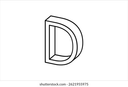 Letra elegante D modelo de vetor de logotipo Letra inicial D modelo de vetor de design de logotipo. Logotipo D criativo e moderno