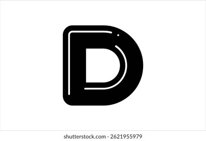 Elegante Letra D logo Vector Plantilla Letra D inicial Logo Diseño Vector Plantilla. Logotipo de D creativo y moderno