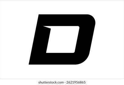 Letra elegante D modelo de vetor de logotipo Letra inicial D modelo de vetor de design de logotipo. Logotipo D criativo e moderno
