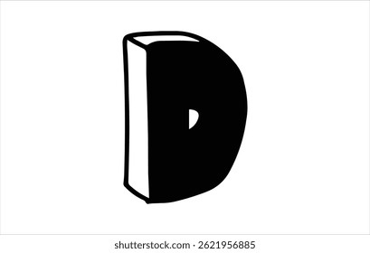 Letra elegante D modelo de vetor de logotipo Letra inicial D modelo de vetor de design de logotipo. Logotipo D criativo e moderno
