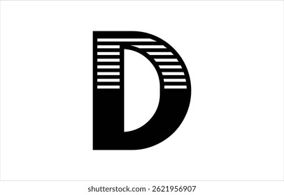 Elegante Letra D logo Vector Plantilla Letra D inicial Logo Diseño Vector Plantilla. Logotipo de D creativo y moderno