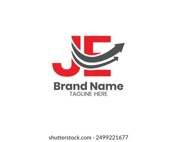 Elegant letter design JE branding logo .Creative minimalist abstract logo design .