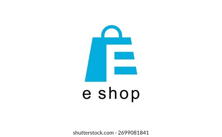 letra elegante E logotipo simples moderno e comércio