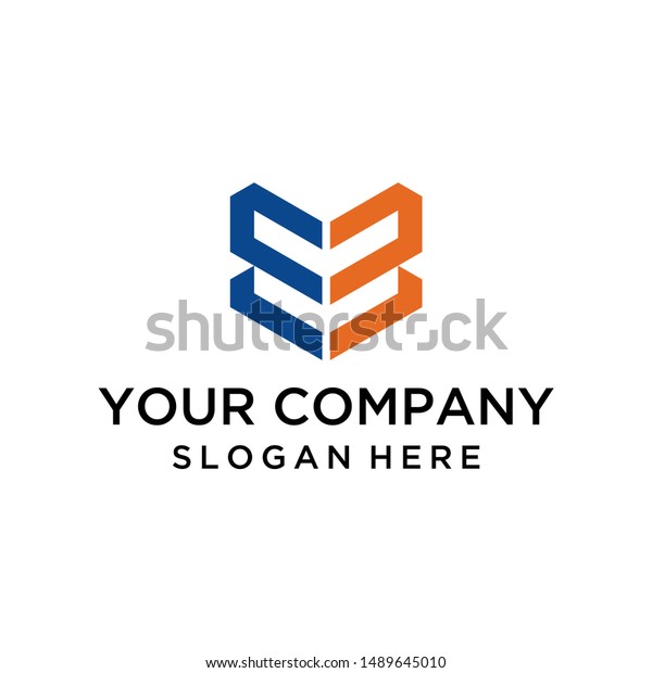 Elegant Letter Ee Eb Logo Design Stock Vector Royalty Free