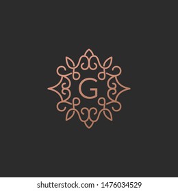 Elegant letter G icon logo, monogram logo template