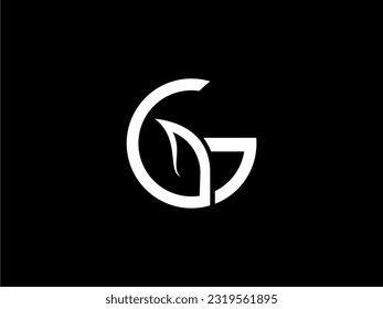 Elegant Letter G With Leaf Logo design template, Universal premium letter logo vector