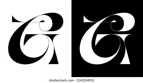 elegant letter G monogram letter logo