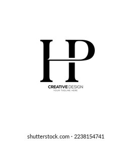 Elegant letter H P creative monogram logo