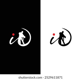 Elegant Letter id Couple Dance Logo Design with Flowing Silhouette for Creative Branding