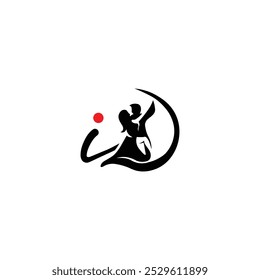 Elegant Letter id Couple Dance Logo Design with Flowing Silhouette for Creative Branding