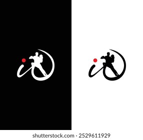 Elegant Letter id Couple Dance Logo Design with Flowing Silhouette for Creative Branding