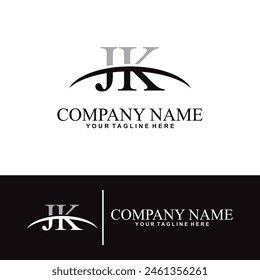 Eleganter Buchstabe J K Initial Accounting Logo Design Concept, Accounting Business Logo Design Vorlage