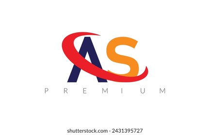 Elegantes AS Letter Linked Monogram Logo Design.