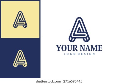 Letra Elegante Um Design de Logotipo com Linhas Arredondadas - Confiança Inspiradora e Sofisticação