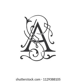 Elegant letter A logo design vector