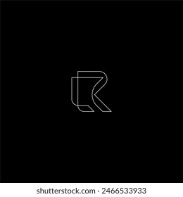 elegant Letter LR or RL logo concept vector icon