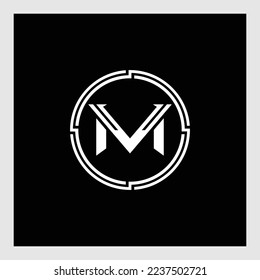 Logo De La Letra Elegante M. Diseño del logotipo de la carta inicial. Plantilla creativa adecuada para empresa, logotipo, emblema, monograma, icono, joyería, cosmética y nombre de marca