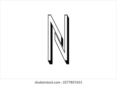 Elegant Letter N logo Vector Template Initial Letter N Logo Design. Creative And Modern N logo