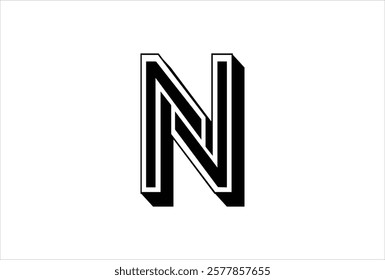 Elegant Letter N logo Vector Template Initial Letter N Logo Design. Creative And Modern N logo