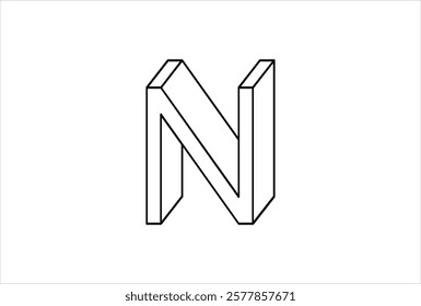 Elegant Letter N logo Vector Template Initial Letter N Logo Design. Creative And Modern N logo