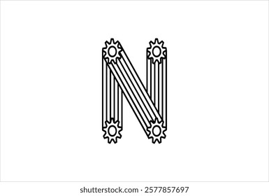 Elegant Letter N logo Vector Template Initial Letter N Logo Design. Creative And Modern N logo