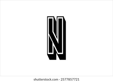 Elegant Letter N logo Vector Template Initial Letter N Logo Design. Creative And Modern N logo