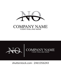 Elegant letter N O initial accounting logo design concept, accounting business logo design template