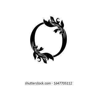 Elegant letter O. Graceful royal style. Calligraphic beautiful logo. Vintage drawn emblem for book design, weeding invitation, brand name, business card, Restaurant, Boutique, Hotel. 