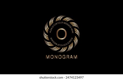 Elegant letter O luxury round logo. Elegant emblem symbol for branding, business card, restaurant, hotel, etc.