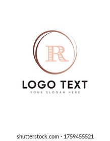 Elegant letter R logo template, vector logo for business and company identity 