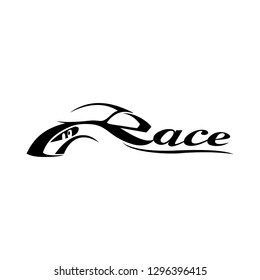 Elegant Letter Race to initial or identity brand or anything about race