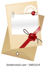 Elegant letter with red sealing wax