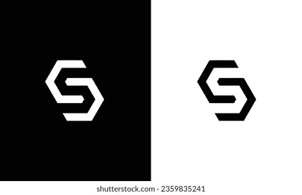 Elegant Letter S Logo Design. Modern minimalist S SS creative initials based vector icon template.