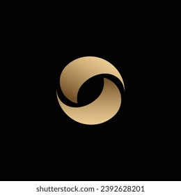 Elegant letter s shaped into vortex logo