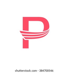 Elegant Letter Symbol P Stock Vector (Royalty Free) 384700546 ...