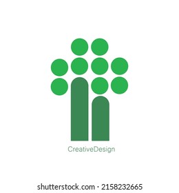 Elegant letter trees logo integrating a tree shape with a letter for a unique, eco-friendly brand identity. Perfect for nature and sustainability-focused businesses.