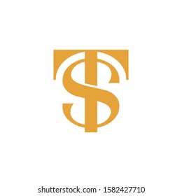 Elegant letter TS monogram, initial, luxury TS logo with shield shape, ST logo design .vector