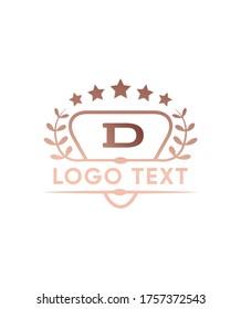 Elegant letter type D logo template, vector logo for business and company identity 
