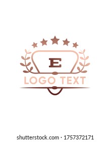 Elegant letter type E logo template, vector logo for business and company identity 