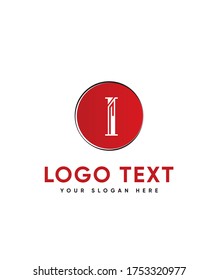 Plantilla de logotipo elegante tipo de letra I, logotipo vector para identidad empresarial y de empresa 