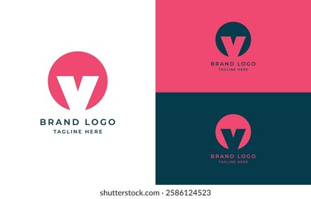 Elegant Letter V Logo Design for Business Branding with Circular Shape, V logo