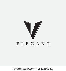 Elegant Letter V logo monogram initial