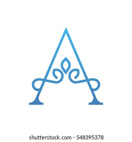 Elegant letter A vector logo.